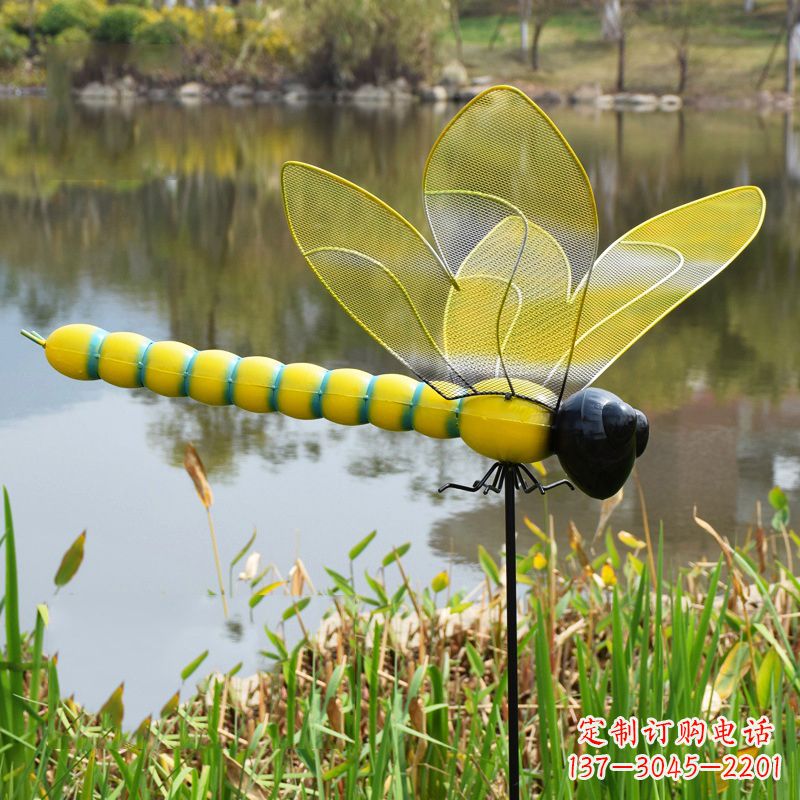 温州B款蜻蜓黄色仿真雕塑