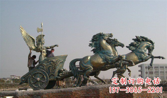 温州阿波罗战车广场景观铜雕 (2)