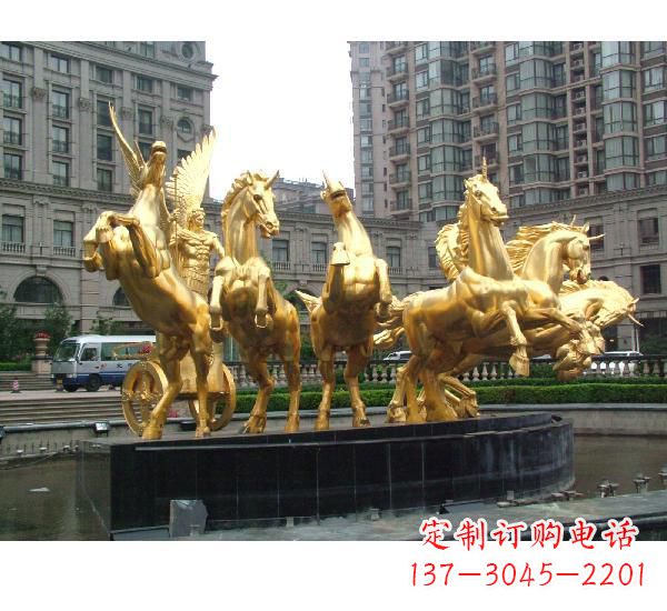 温州阿波罗战车喷泉铜雕