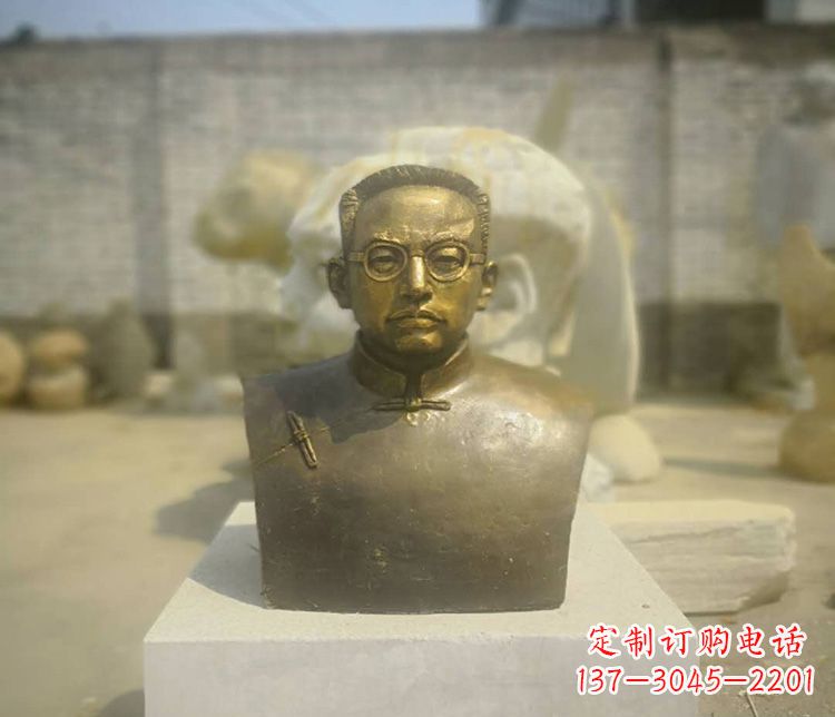 温州爱国者陶行知胸像铜雕