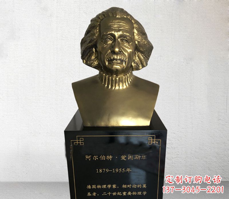 温州爱因斯坦胸像铜雕