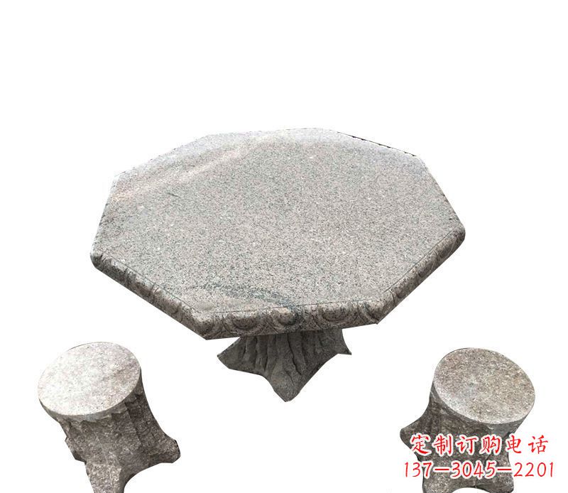 温州八角石桌凳园林景观石雕