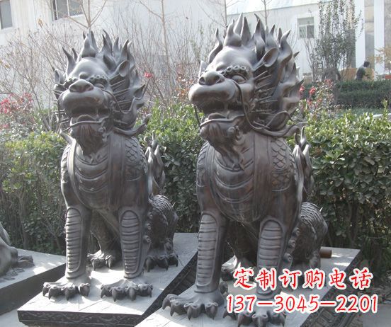 温州霸气的铜狮子