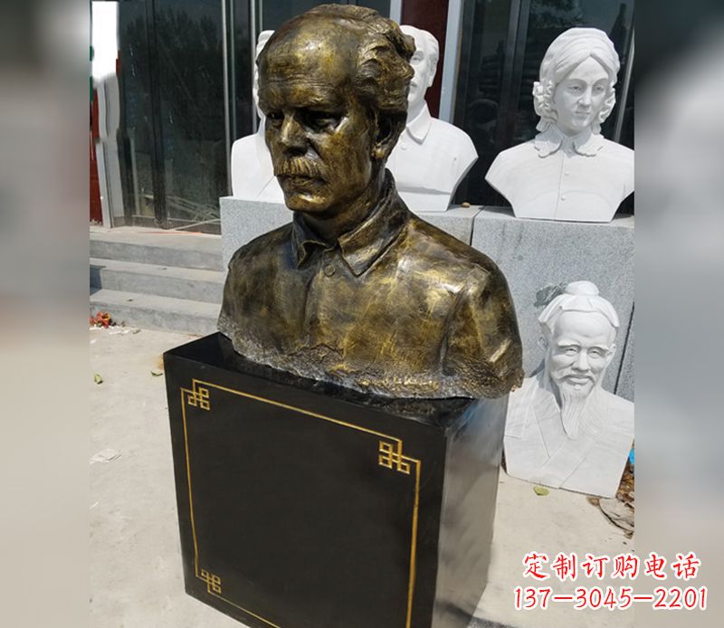 温州白求恩胸像铜雕2