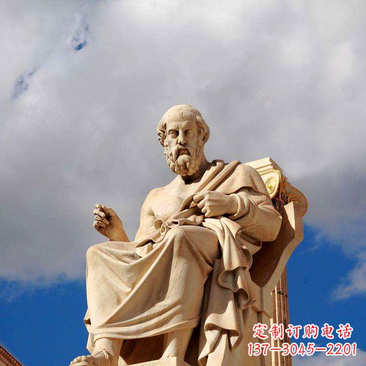温州柏拉图砂岩石雕景观-公园广场世界知名人物雕塑