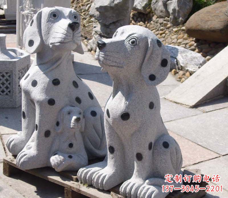 温州斑点狗石雕