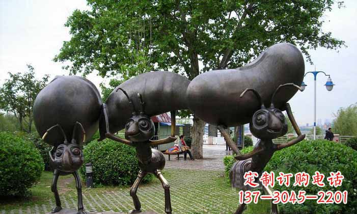 温州搬运粮食的蚂蚁公园景观铜雕