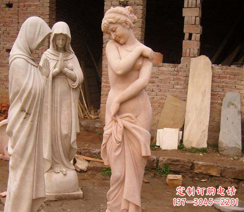 温州半裸女人大理石雕塑