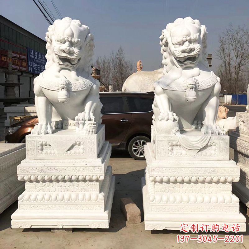 温州北京汉白玉石狮子