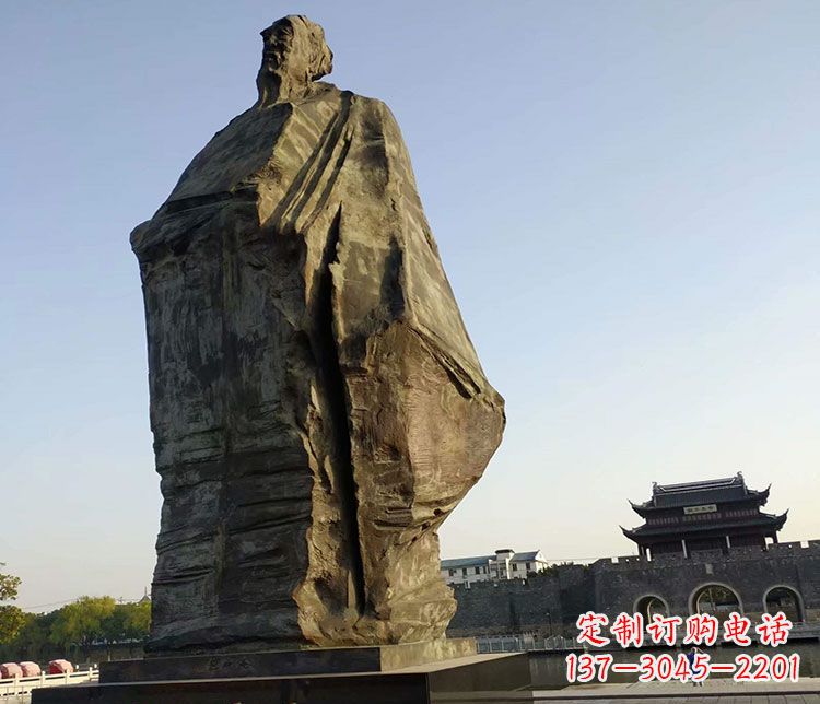 温州北宋文学家范仲淹石雕