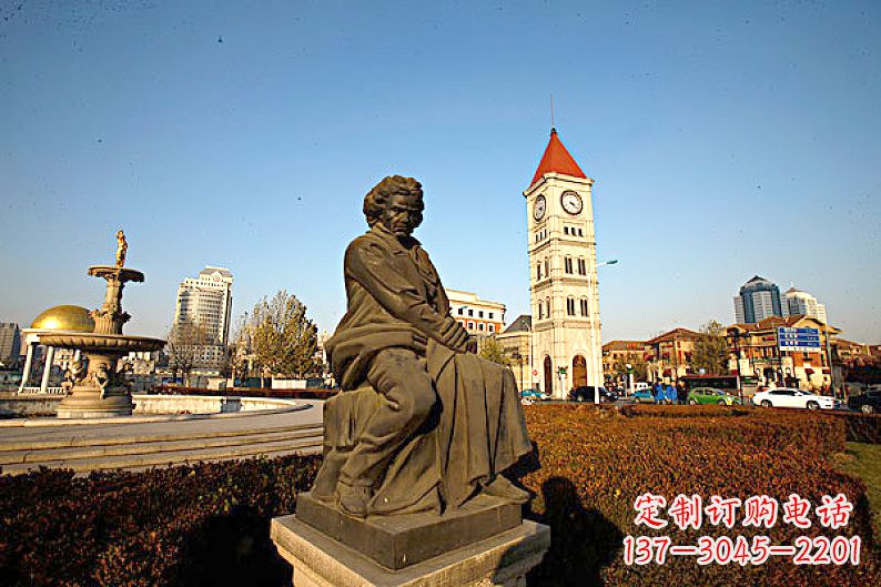 温州贝多芬头像雕塑-城市文化名人雕像