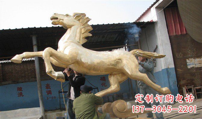 温州奔马铸铜马铜雕