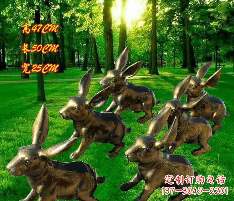 温州奔跑的兔子雕塑