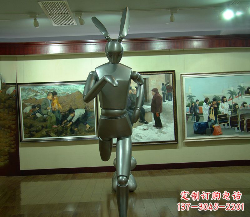 温州奔跑兔子雕塑