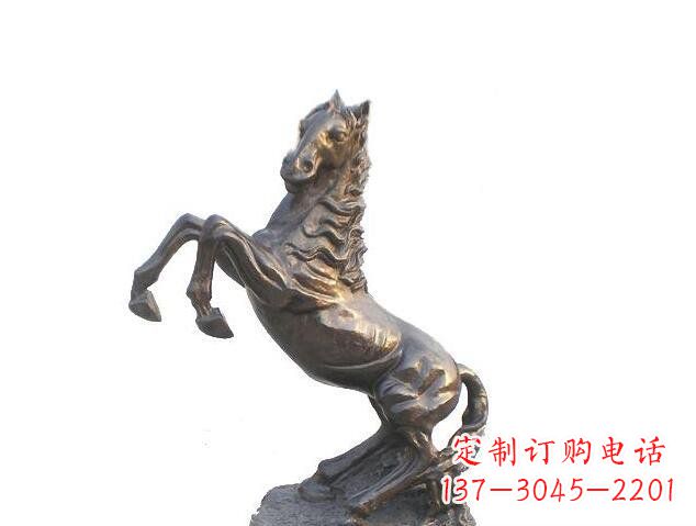 温州奔腾的马玻璃钢仿铜动物雕塑