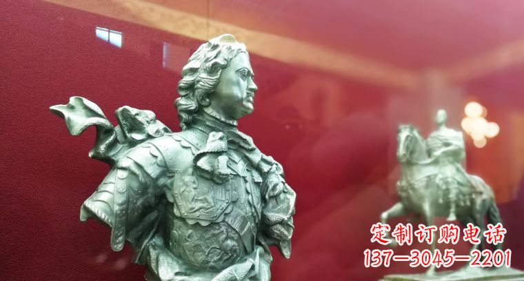 温州彼得大帝半身像古代西方名人铜雕