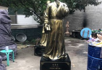 温州白居易仿铜雕像经典中国古代诗人的艺术再现