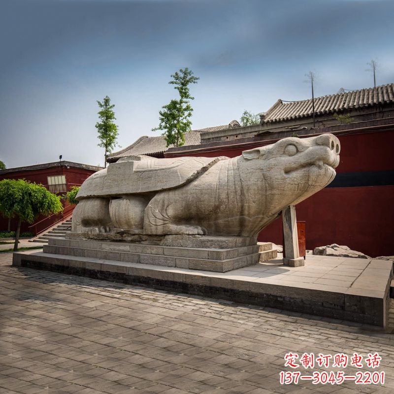 温州赑屃身上有佛的雕塑-寺庙景点广场神兽动物雕塑