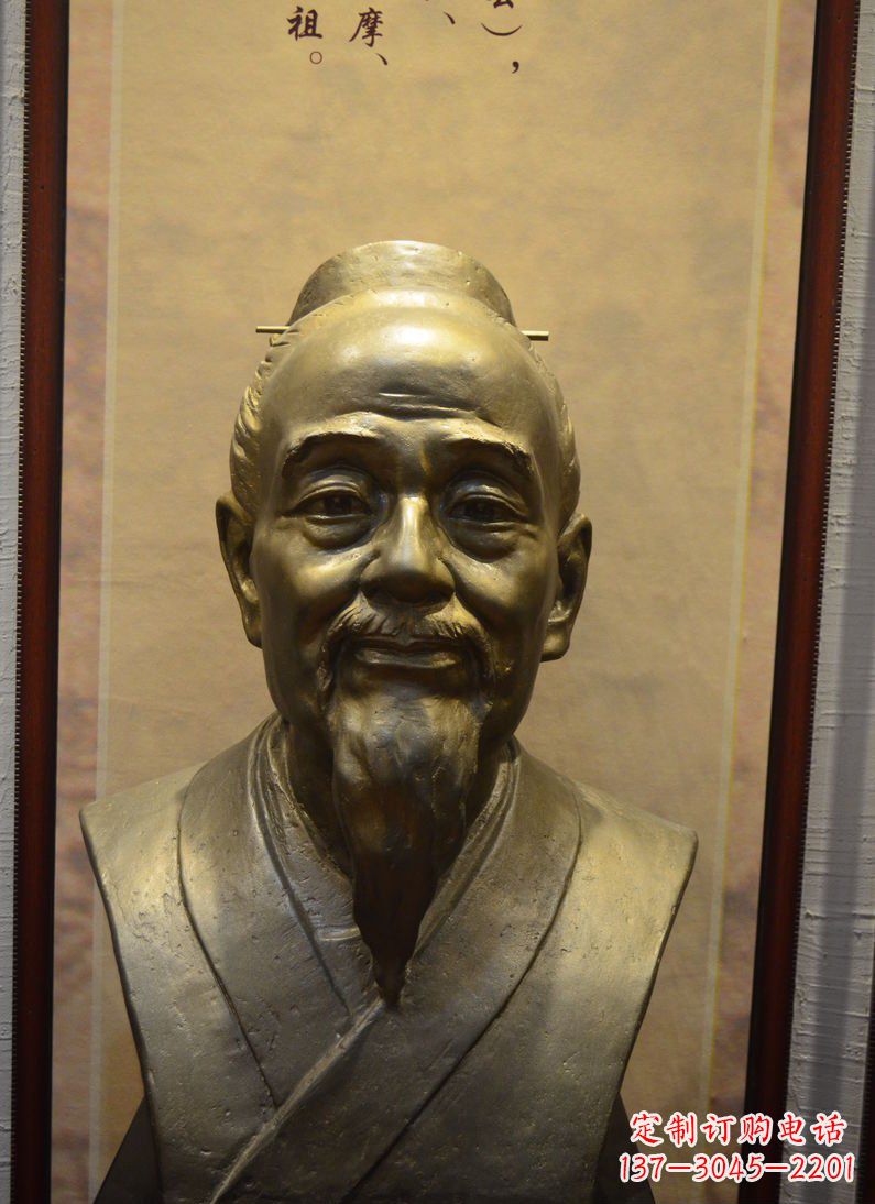温州扁鹊胸像古代医学家铜雕
