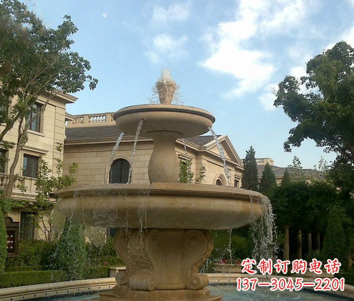 温州别墅景观大理石喷泉雕塑