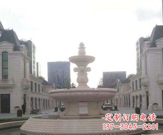 温州别墅景观大理石喷泉石雕