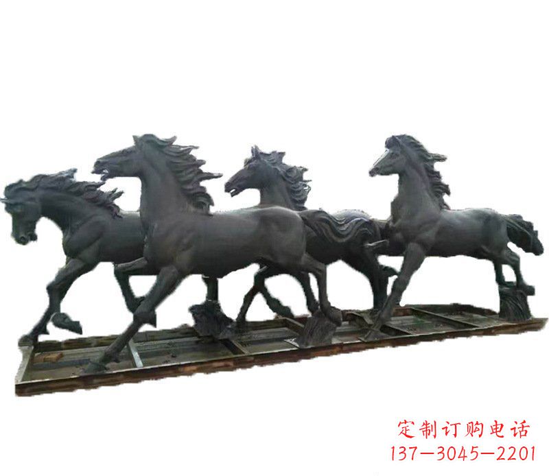 温州别墅景观动物马铜雕塑 (2)
