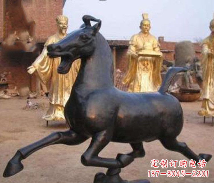 温州别墅景观动物马铜雕塑_1