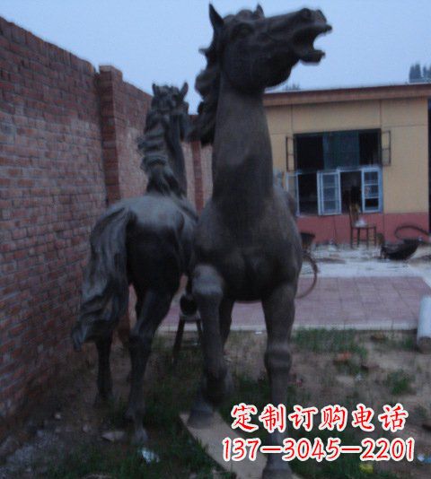 温州别墅景观动物马铜雕塑_2