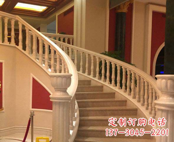 温州别墅景观汉白玉石栏杆石雕