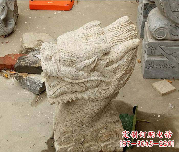 温州别墅景观龙头喷泉石雕