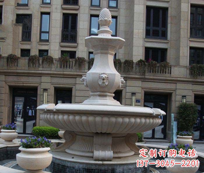 温州别墅景观欧式喷泉石雕_2