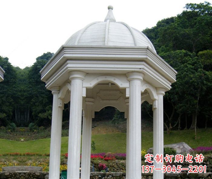 温州别墅景观欧式石雕凉亭 (2)