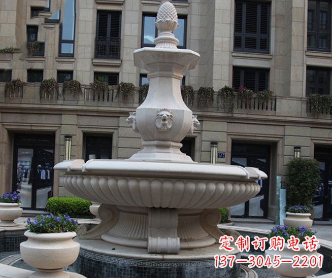 温州别墅景观石雕大理石喷泉