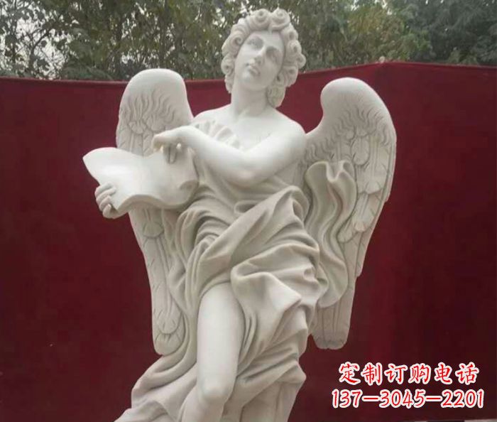 温州别墅景观天使人物石雕 (2)