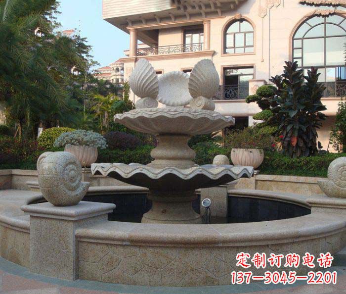 温州别墅景观蜗牛喷泉石雕