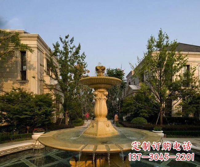 温州别墅石雕大型喷泉雕塑 (2)