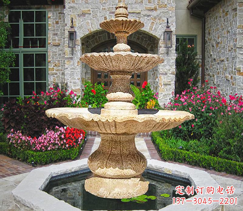 温州别墅石雕喷泉 (2)