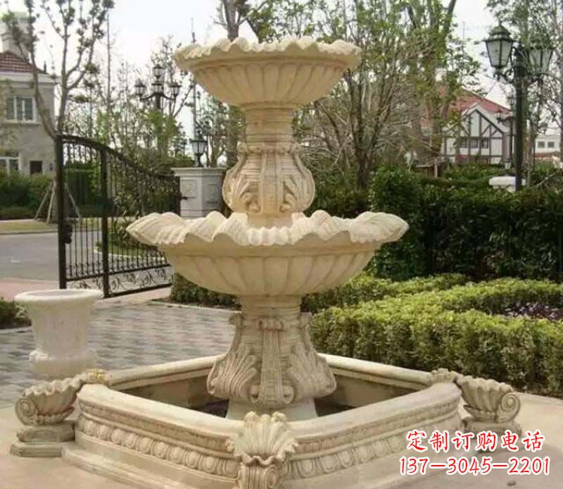 温州别墅庭院喷泉石雕