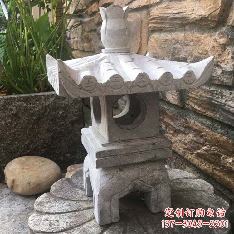 温州别墅园林石灯