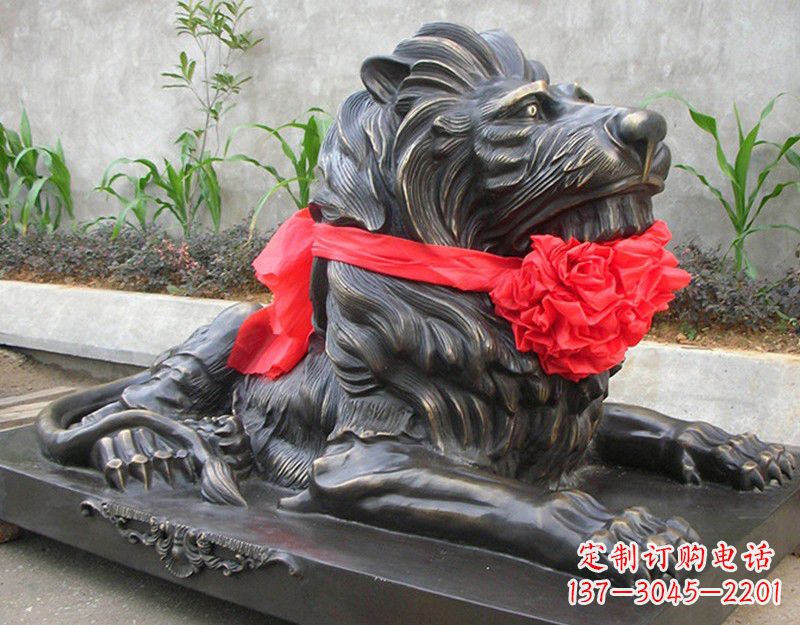 温州宾馆门口的铜狮子