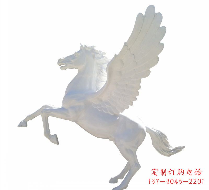 温州玻璃钢白色飞马