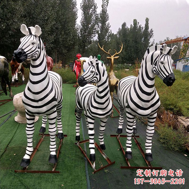 温州玻璃钢斑马仿真雕塑