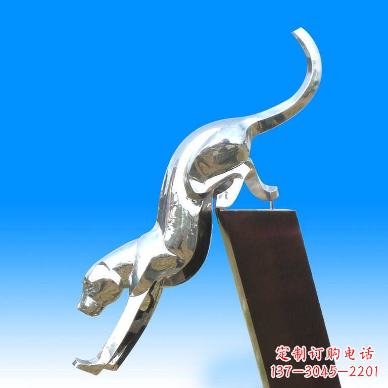 温州玻璃钢豹子雕塑