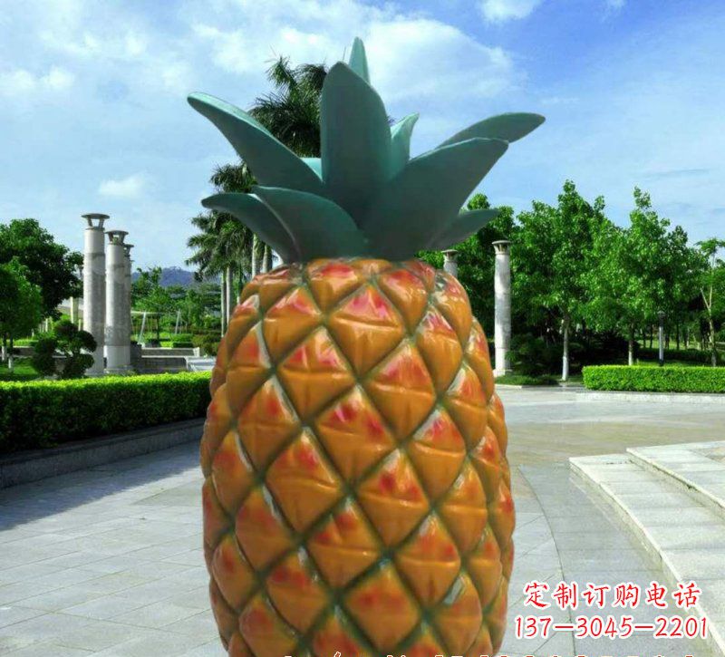 温州玻璃钢菠萝雕塑