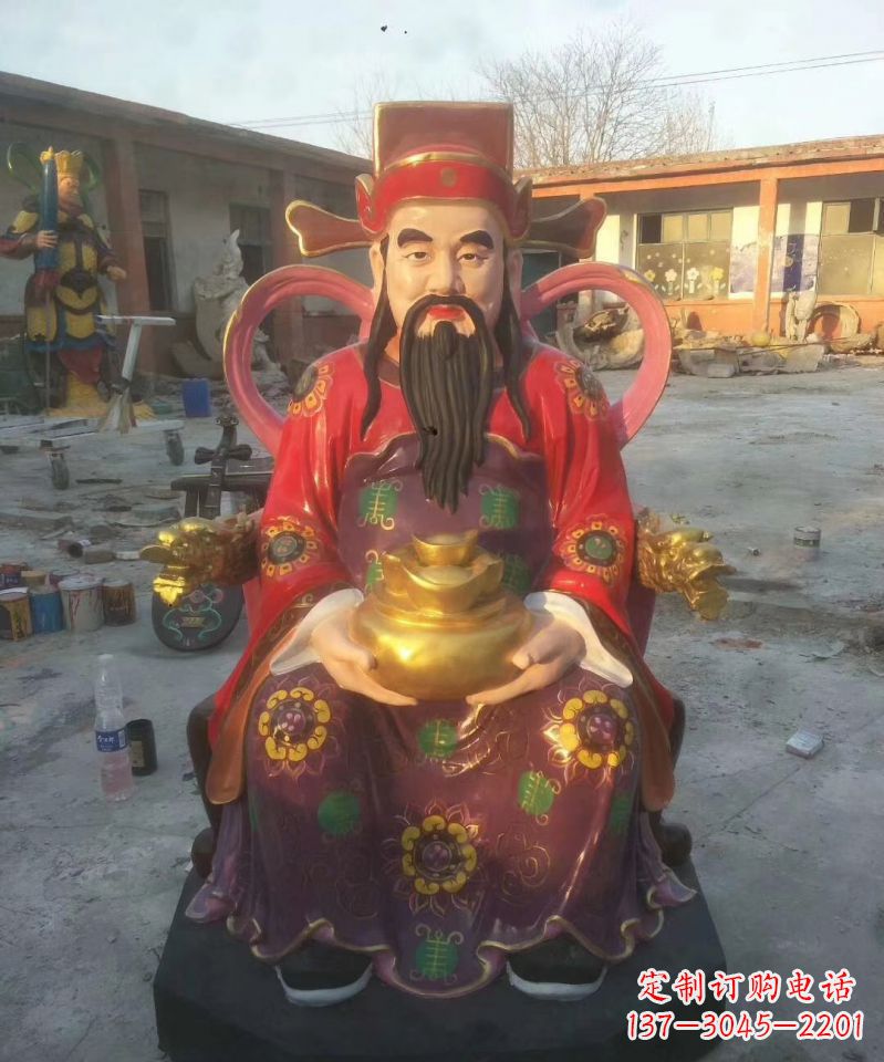 温州玻璃钢彩绘财神