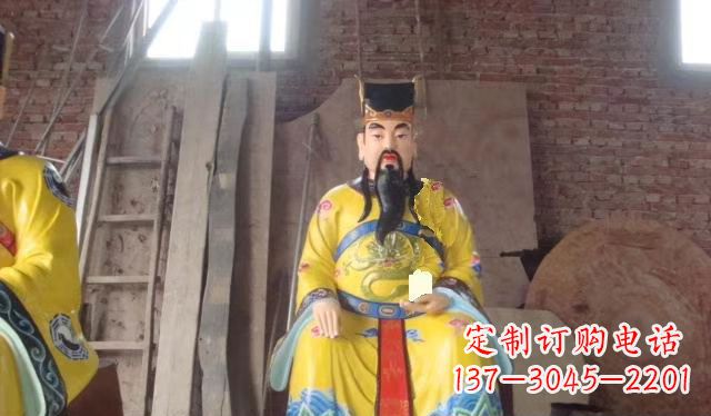 温州玻璃钢彩绘文财神寺庙神像雕塑