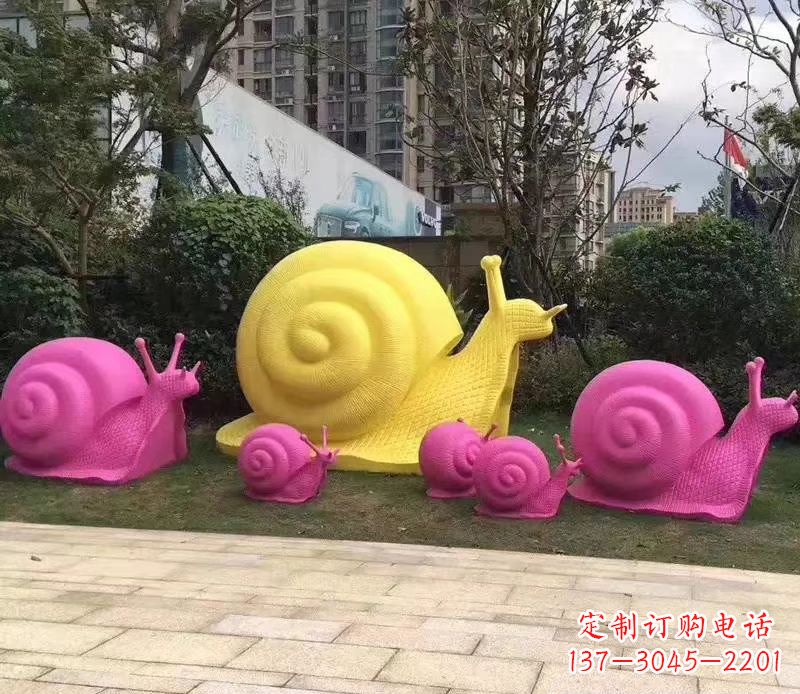温州玻璃钢彩绘蜗牛雕塑