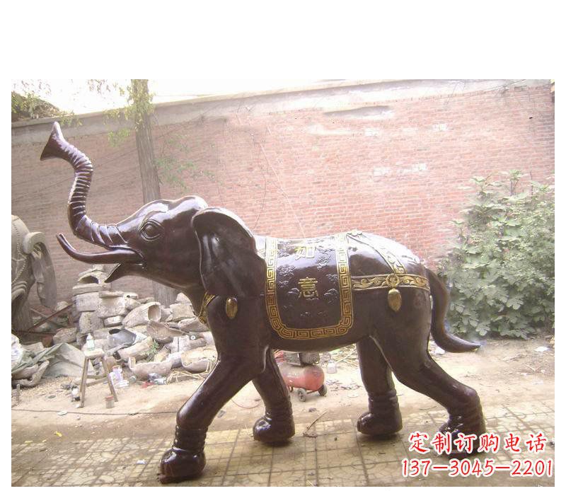 温州玻璃钢大象坐骑雕塑