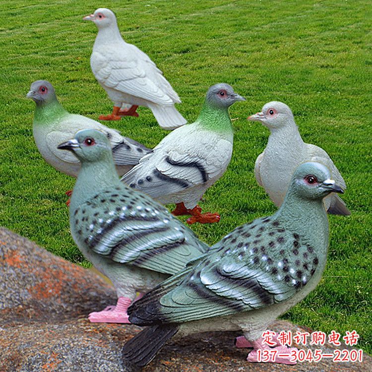 温州玻璃钢雕塑和平鸽
