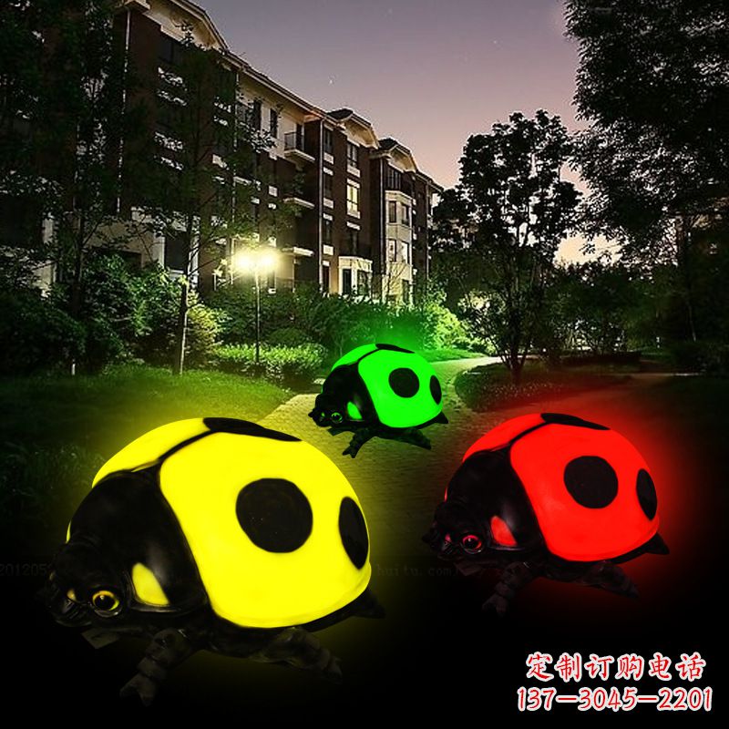 温州玻璃钢发光七星瓢虫雕塑(款四)